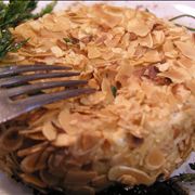 Picture Of Camembert Cheese With Almonds