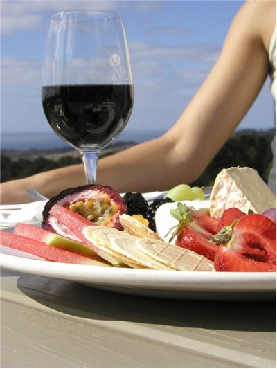 Picture Of Cheese And Red Wine